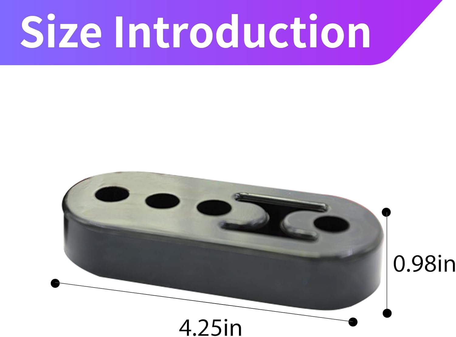 Exhaust Hangers Rubber Muffler Hanger Adjustable Insulator Bushing Mount ,0.47inch Universal 4 Holes Rubber Insulator Bracket Bushing Mount Fit Car Truck Suv (2 Pcs)