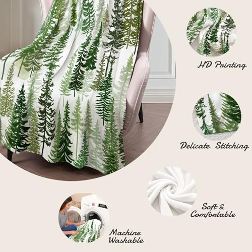Couverture polaire flanelle microfibre douce vert chaud jete de canape - 6