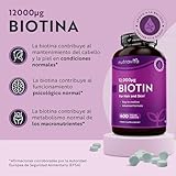 Biotina 12000mcg - 400 comprimidos para 13 meses de suministro,...