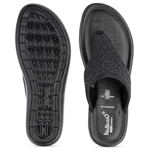 Image of WALKAROO Women's Fashion Sandal with Cushion Sole, Toe Post and Broad Straps - WE2023