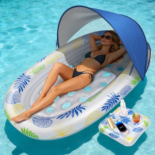 Matelas gonflable piscine adulte JONRRYIN 180x110cm avec effet lumineux de fête