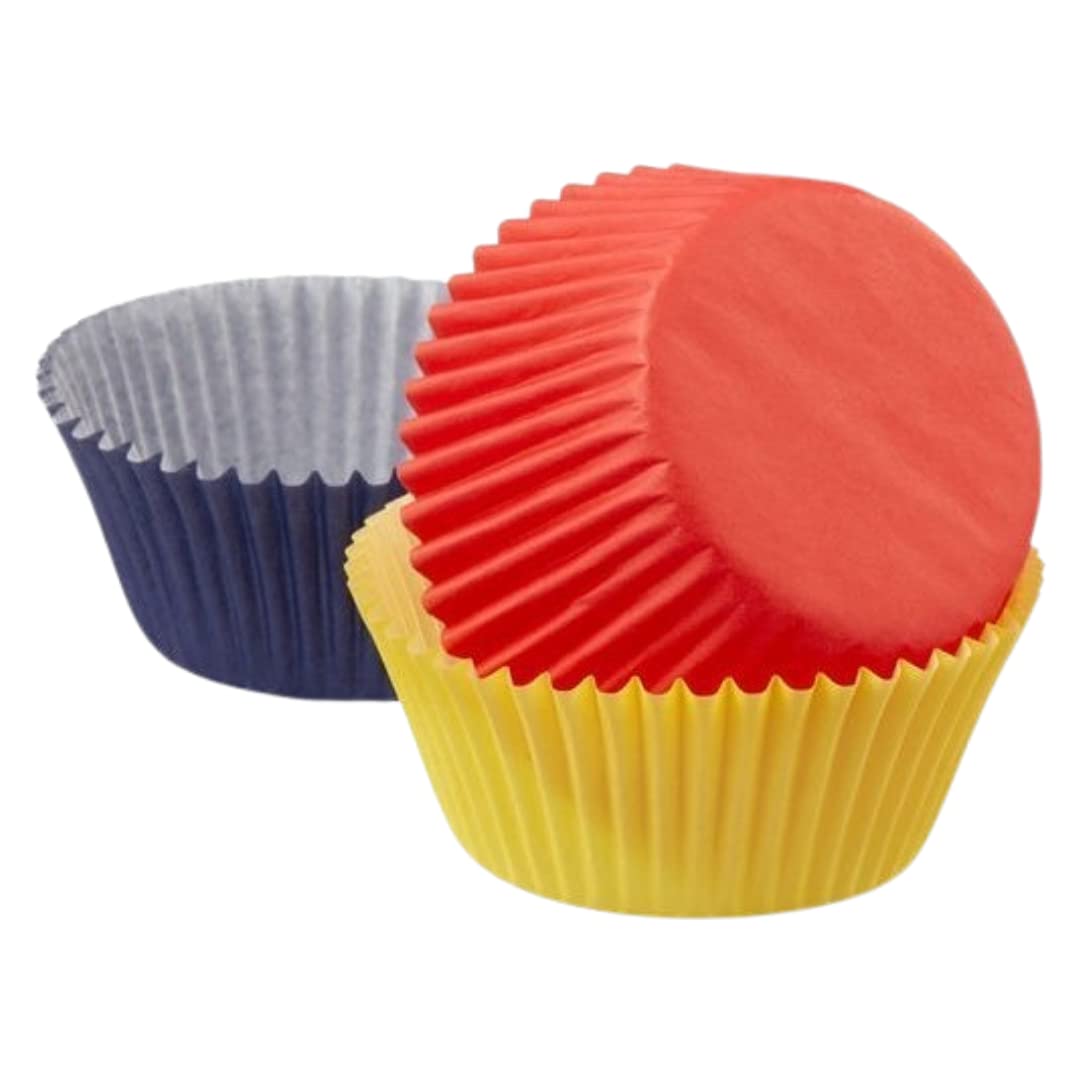 Wilton BAKECUPS ASST 75CT, STD, Assorted Primary Colors