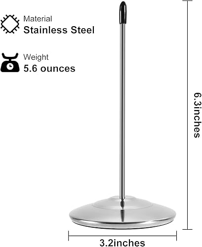 Miniatura 3 de Tenedor de billetes de 2 piezas, pico de soporte de recibos, soporte de recibo de restaurante de acero inoxidable, soporte de papel para notas
