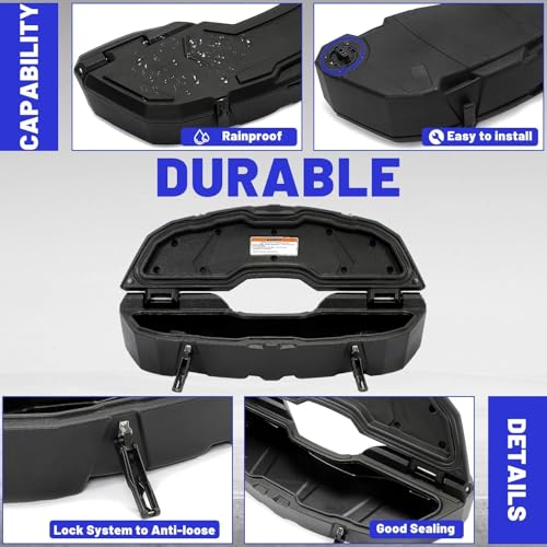 ECOTRIC Cargo Storage Box Trunk 12 Gal (45L) Compatible with 2013-2025 Can-Am Maverick X3, X3 MAX, Outlander, Renegade 1000 800 850 500 Replacement for 715003879 Rear Rack Cargo Box X3 Bed Box