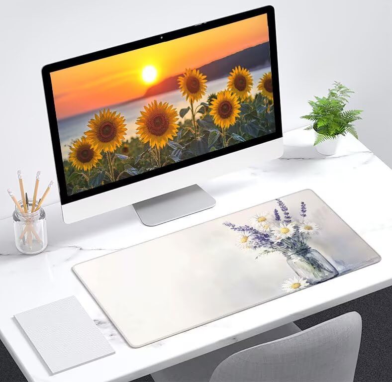 Alfombrilla de ratón grande para PC con base antideslizante que transforma tu espacio de trabajo 2