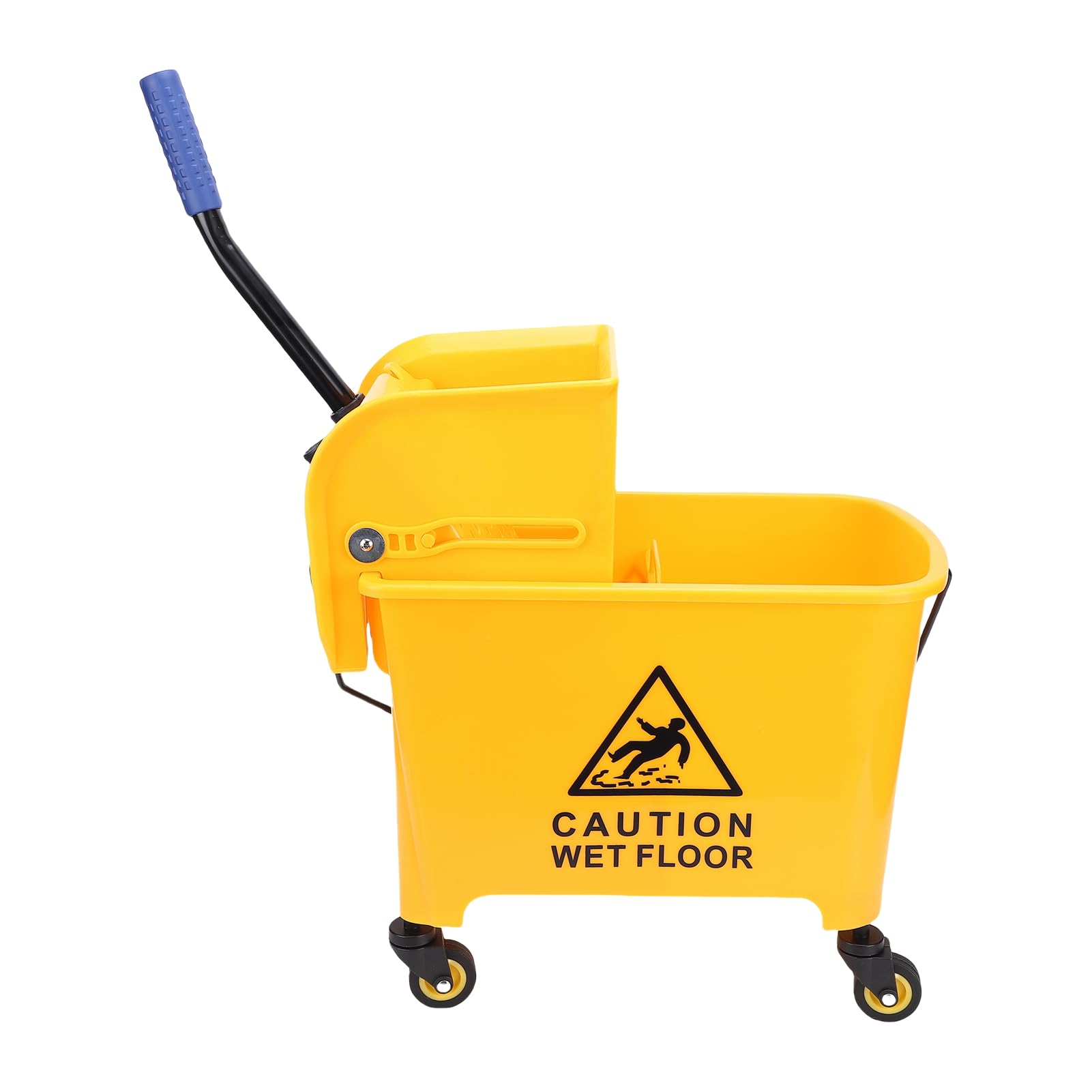 Generic Cubo Móvil para Fregona de Alta Resistencia, Capacidad de 20 litros, Escurridor de Prensa Lateral, Ruedas Giratorias de 360°, para Uso Comercial