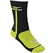Mizuno Performance Highlighter Crew Sock, Black/Lemon, Medium