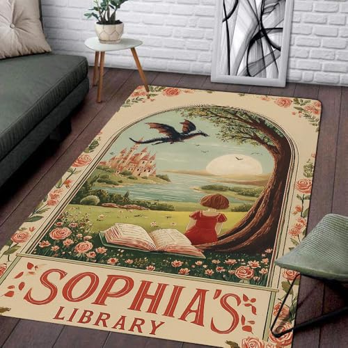 Reading Rug – Cozy Area Rug for Book Lovers, Kids,