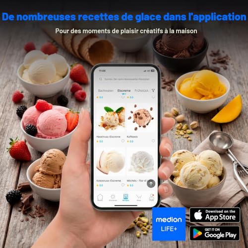 Medion MD100116 : sorbetière compresseur 1 L écran tactile — miniature 8