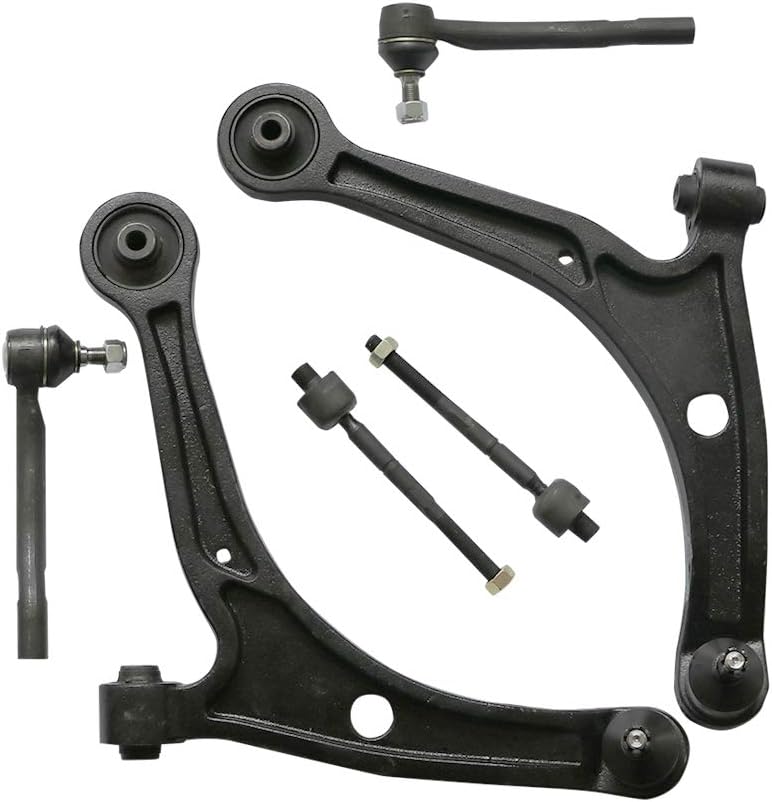 Titaniarm New 6 PCS Lower Control Arm Ball Joint Tie Rod End Kit fit 01-05 Pilot 03-05 Acura MDX