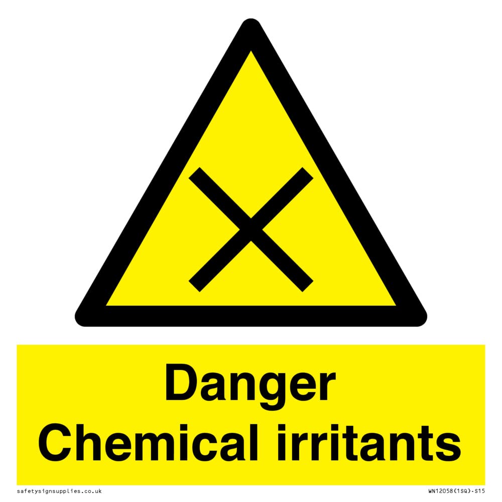 Danger Chemical irritants Sign - 150x150mm - S15