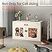 Steehoom Cat Litter Box Enclosure, Enclosed Litter Box Cabinet Pet House Furniture Cat Washroom End Side Table 31.5 x 19.69 x 19.69 Inches (Beige, Rero Cat)