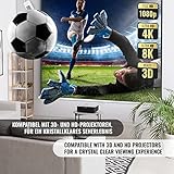 Jago® Motorleinwand - Mit Fernbedienung, 1:1, 4:3, 16:9, HDTV, 8K, 4K, Höhenverstellbar, Großenwahl - Elektrische Leinwand, Projektionsleinwand, Kinoleinwand, Rolloleinwand, Beamerleinwand mit Motor - 5