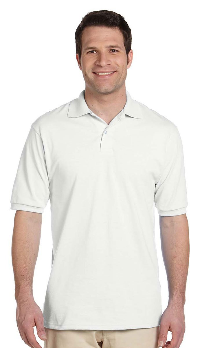Jerzees Mens Stain Resistant Polo Shirt with SpotShield, White, 3XL (Pack of 12)