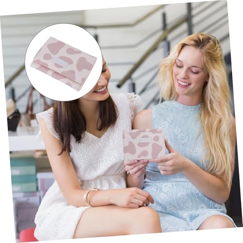 NOLITOY PU Mini Wallet for Women Small Three Fold Milk Texture Change Purse Pink Multi Card Holder Compact PU Coin and Business Card Organizer for Travel and Daily Use3