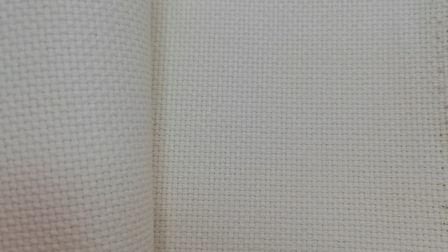 Image of 12 inch x 59 inch(30cmx149cm) 14CT Counted Cotton Aida Cloth Cross Stitch Fabric (Ecru)