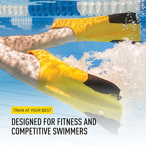 FINIS Z2 Gold Zoomers Swim Fins - Short Blade Training Fins for Strength & Speed - Natural Rubber Fit - Size C - Thumbnail 6