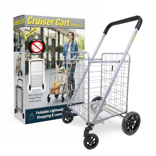 dbest products Cruiser Cart Deluxe 2 - Foldable Shopping Cart