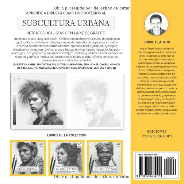 Miniatura 2 de Aprende a dibujar como un profesional. Subcultura Urbana. Retratos realistas con Lápiz de Grafito. Volumen I Dominando el Arte de las Tribus Urbanas