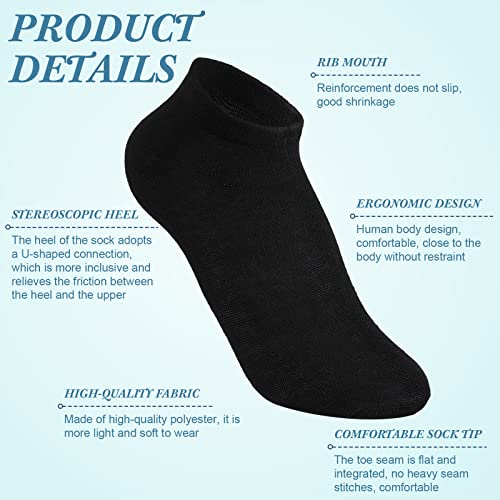 Tarpop 200 Pairs Low Cut Ankle Socks Bulk for Women Men Thin Breathable Casual Socks Pack for Unisex Homeless Charity Event4