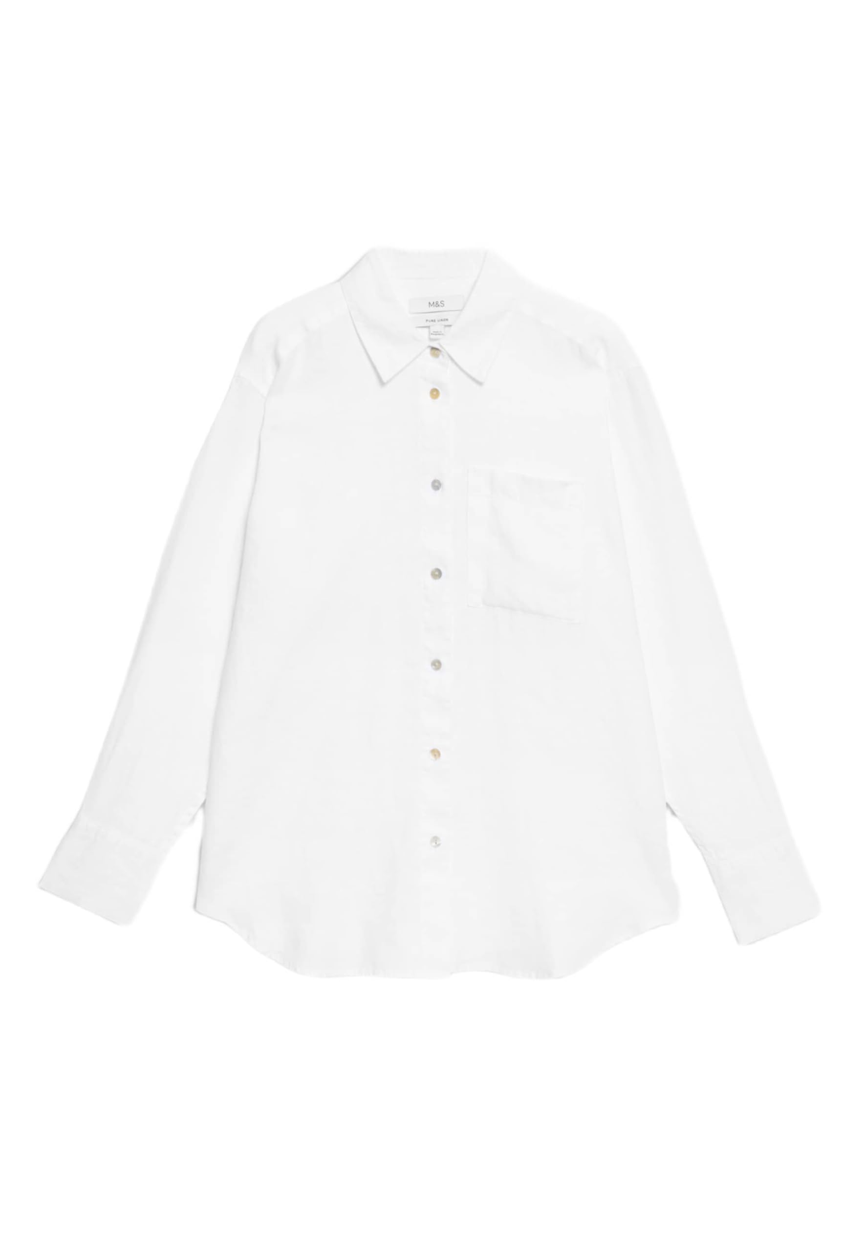 Marks & Spencer Donna Oversized Puro Lino Girlfriend Camicia