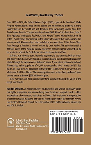 Weren't No Good Times: Personal Accounts of Slavery in Alabama (Real Voices, Real History Series) - Image 2
