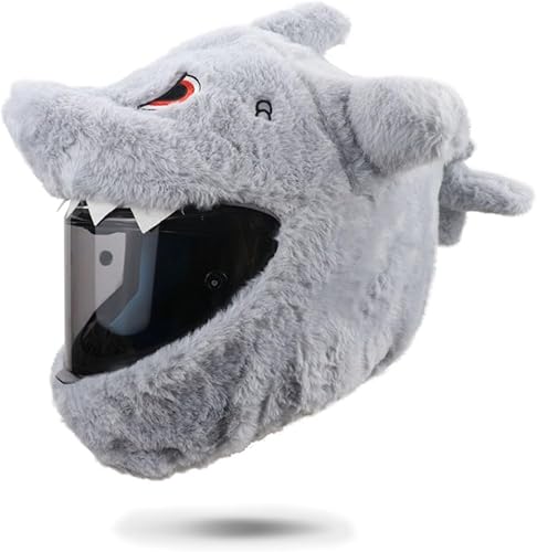 Funda para casco de motocicleta de cara completa, fácil de instalar, tapa antipolvo, casco de motocicleta, paseos divertidos, juego de felpa