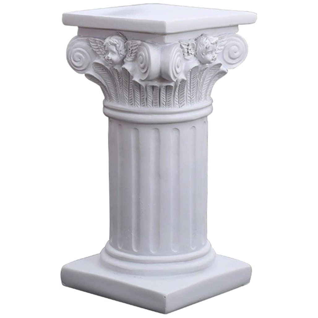 Colonne grecque décorative blanche en résine haute qualité pour intérieur élégant