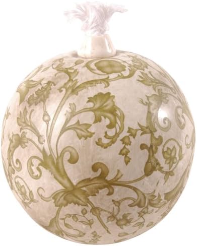 Esschert Design USA Ceramic Oil Lamp-Green/White
