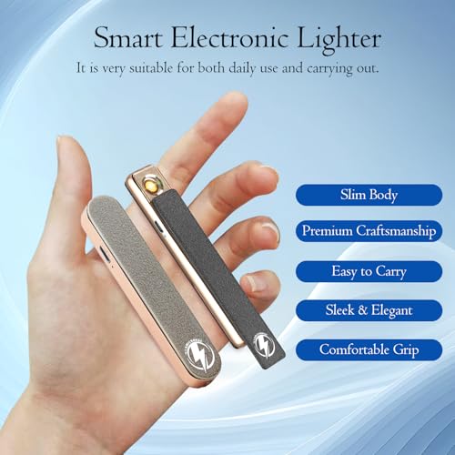 Encendedor eléctrico vintage estilo carrete Rose Gold miniatura 4