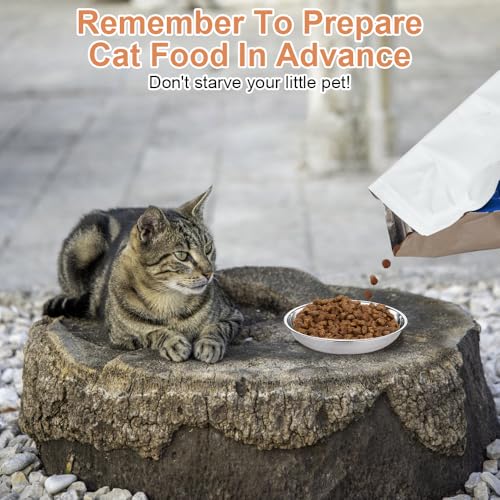 5 Stück Katzennäpfe aus Edelstahl, 15.5 cm Napf Fressnapf Futterschüssel, Flach und Breit, Katzennapf Edelstahl für Katzen Oder Kleine, Hund Futternapf, Teller Katze für Katzen und Kleine Hunde