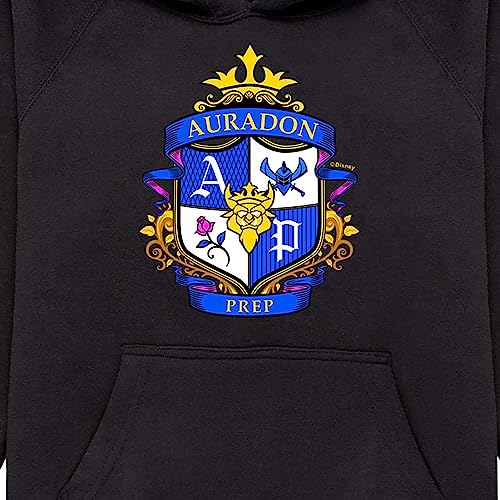 Disney Descendants - Auradon Prep Crest - Toddler And Youth Pullover Hooded Fleece Sweatshirt - Size Small Black3