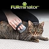 FURminator Striegel für Hunde, Fellpflege Hundebürste zum Ausbürsten von Staub und losem Haar für gesundes glänzendes Fell, mit Gummi Noppen und ergonisch geformtem Griff - 6