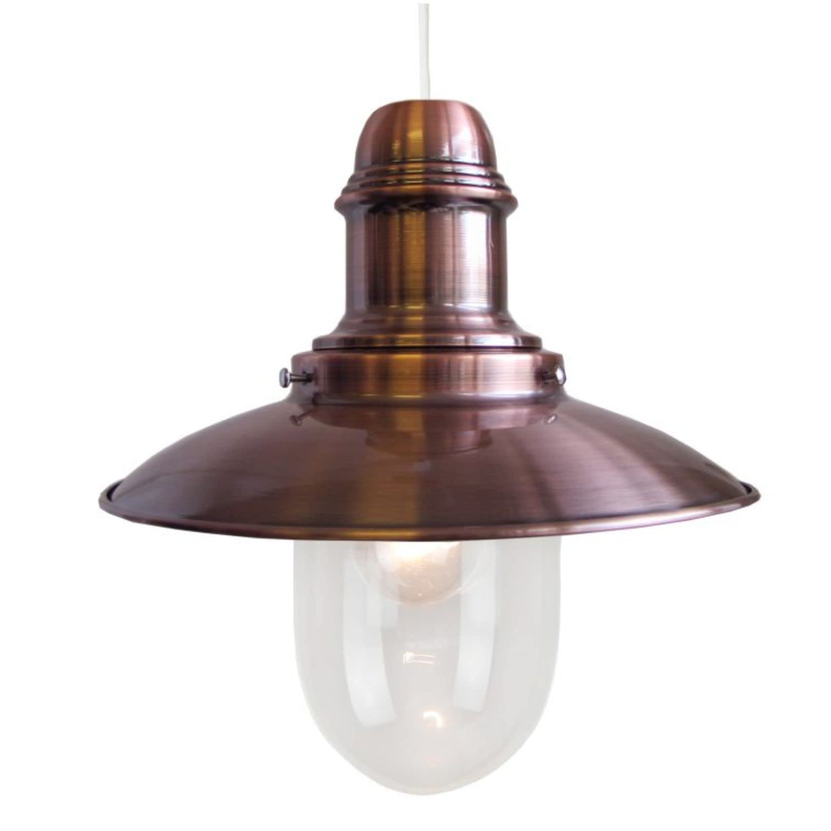 Loxton Lighting Copper - Easy Fit Fishermans Lantern Ceiling Pendant Shade (Copper)