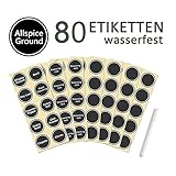 Mutool Spice Rack with Jars 4 Tiers Spice Racks Freestanding Spice Jars with Lids and Labels Spice Rack Wall Mounted with 24pc Glass Jars 80pc Labels 1 Pen 1 Funnel and 1 Brush（Black） - Image 8