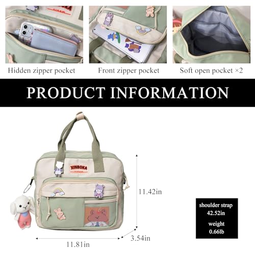 Cute Messenger Bag, Kawaii Backpack Japanese Crossbody Bag Aesthetic Bag Ita Bags with Kawaii Accessories3