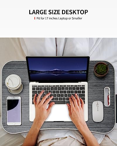 طاولة لاب توب من فيسيود، قابلة للطي، طاولة سرير ومكتب محمولة، حامل كمبيوتر محمول للسرير والمكتب للعمل والكتابة والرسم وتناول الطعام، (أسود)