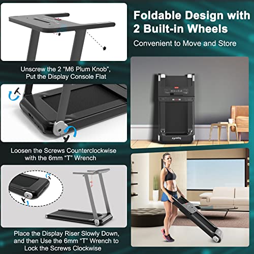 Gymax Folding Treadmill, Smart App Control Running Machine With Led Monitor & Adjustable Device Holder, Portable Treadmill For Home Gym Small Apartment (Silvery) #TOP3