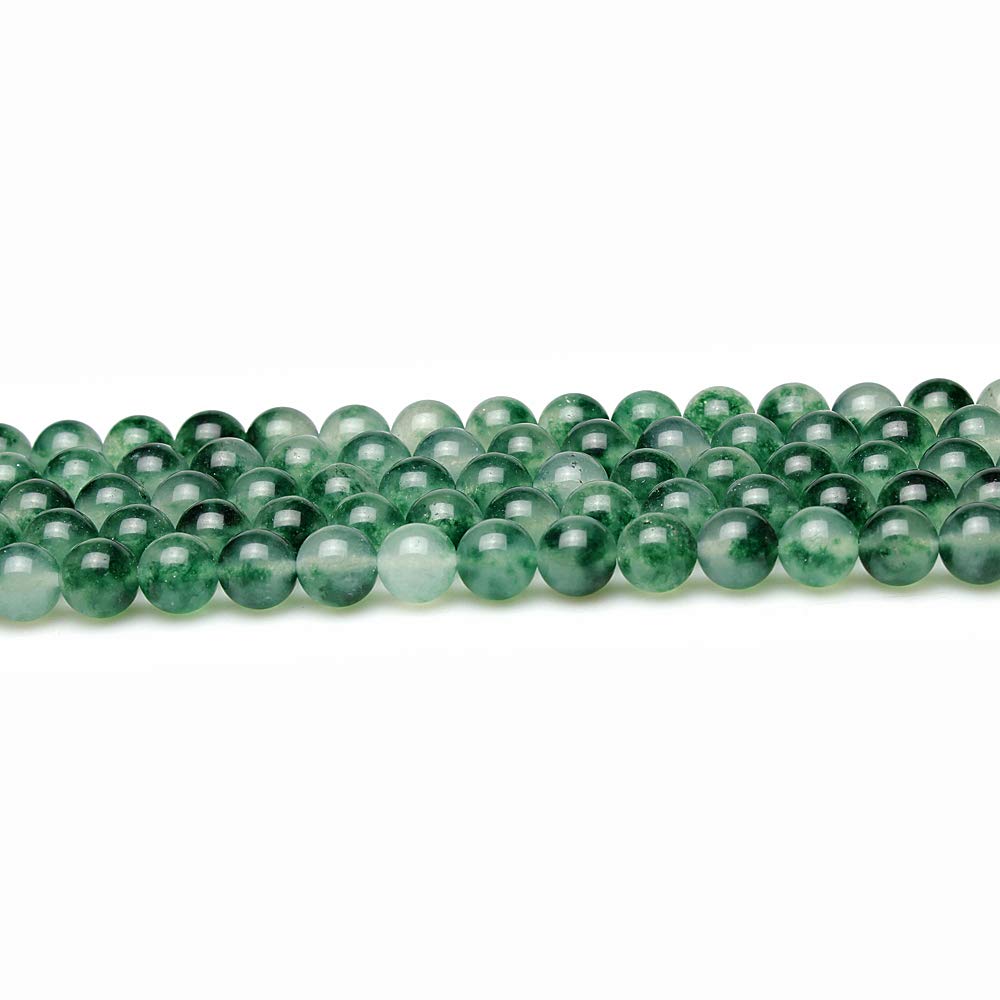 MJDCB Round Stone Beads 8mm Moss Jade Loose Gemstone Beads for Jewelry Making Bracelet Necklace 43pcs - Image 3