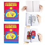 sumrica Magic Coloring Book Set - 2 Pack Illusion Art & Trick Books for Teens & Adults | Fun Interactive Magic Prop | Small Red Design | Perfect for Magicians & Beginners