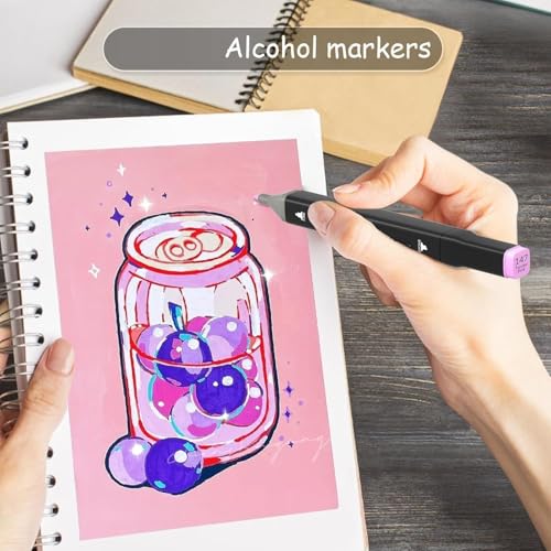 Image of Corslet Combo of 24 & 12 Alcohol Markers & Color Pens Set | Colour Marker Pen Art Markers Dual Tip Brush & Chisel Alcohol Based Markers for Drawing Sketching Adult Colouring & Illustrations