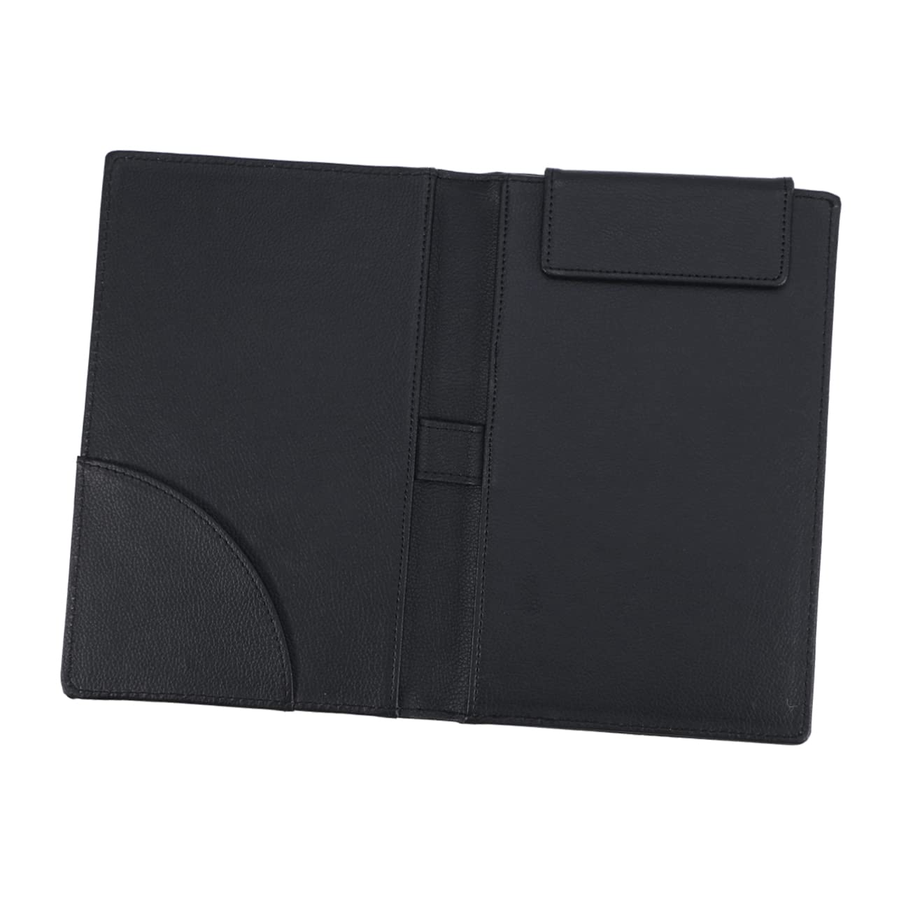 IMIKEYA Stylish Restaurant Check Holder Pu Leather Guest Check Presenter Pen Clip Versions