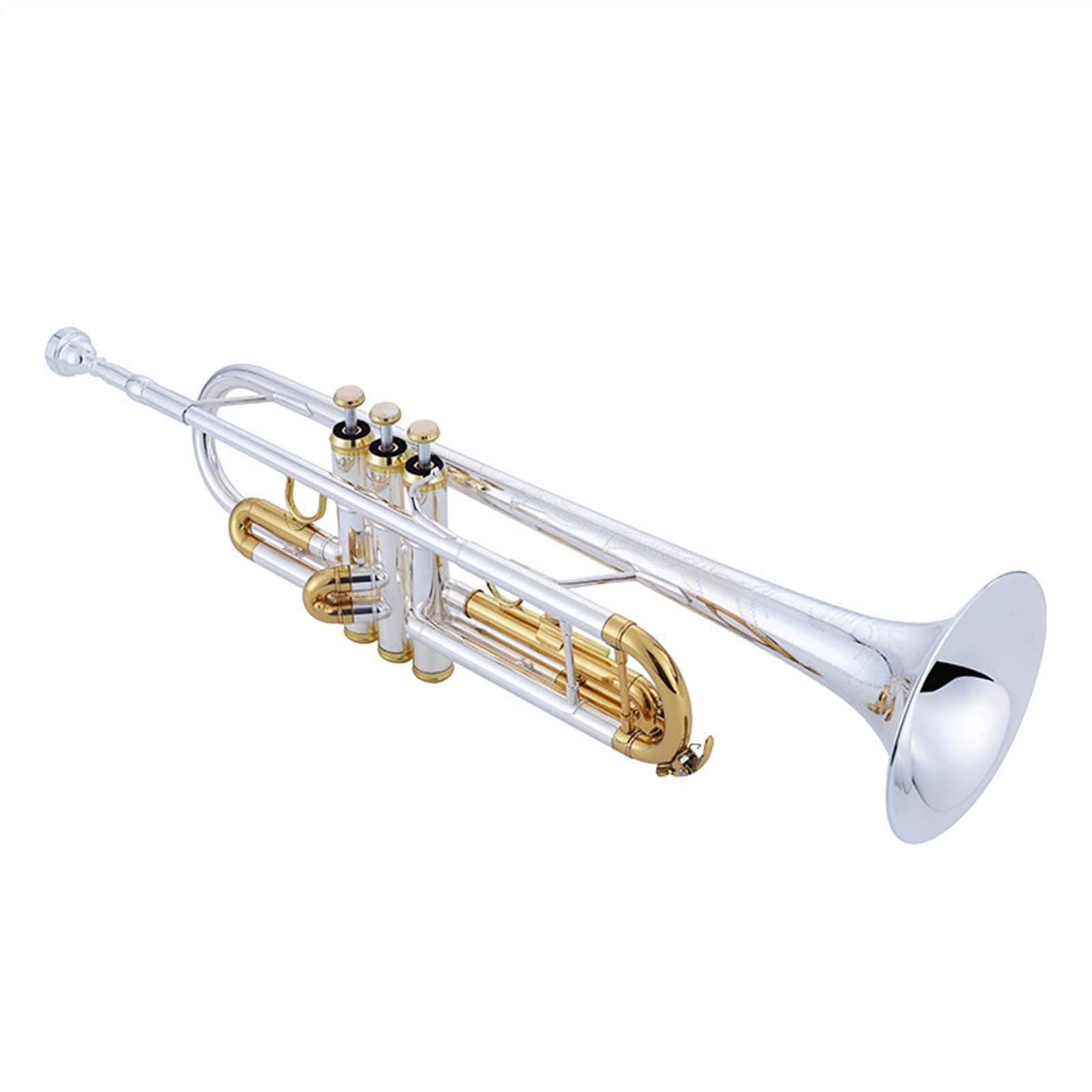 początkujących trąbka Standardowa Trąbka B-tune Instrument Dęty Blaszany Korpus Z Mosiądzu Posrebrzana Rzeźba Dla Początkujących Do Gry Dla Dorosłych Uczniów Trąbka