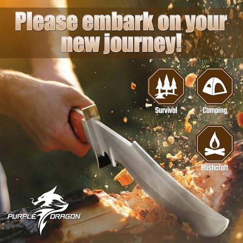 image for Purple Dragon Fixed Blade Knife with Sheath, 10.63