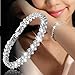 Botrong Fashion Roman Style Women Crystal Diamond Bracelets Gifts (Silver)