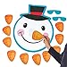 Pin The Nose on The Snowman Christmas Holiday Party Game with Blindfold & Instructions