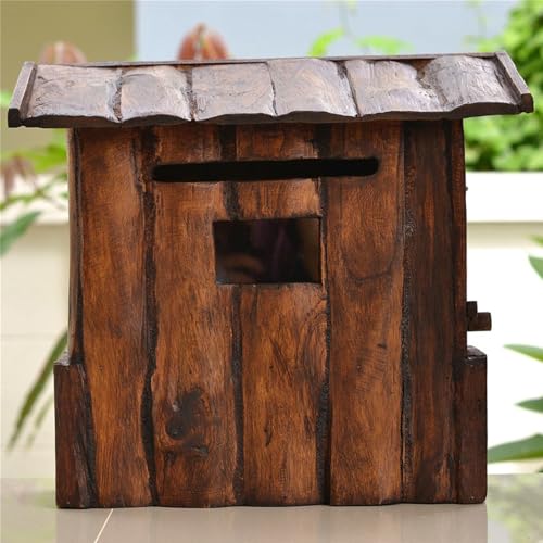 Boîte aux lettres extérieure en bois massif étanche à la pluie pour façade