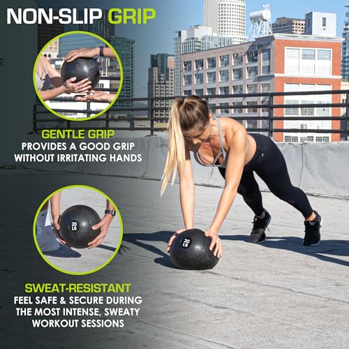image for ProsourceFit Slam Medicine Balls 5, 10, 15, 20, 25, 30, 50lbs Smooth a
