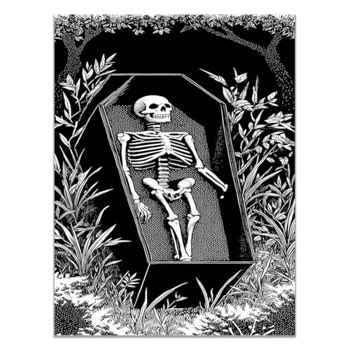 Affiche de décoration murale poster painting en toile creepy Halloween 70x100cm