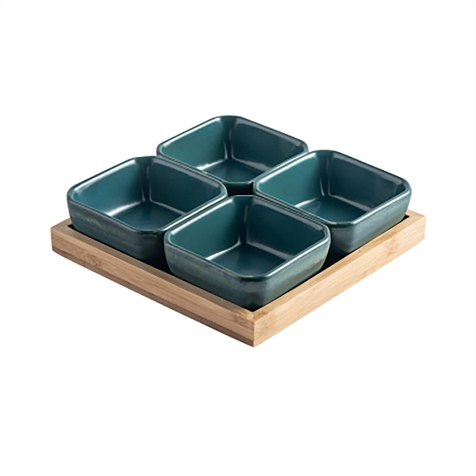Keramik-Soßenschälchen Dip Bowls And Divided Snack Plates Set Multicolor(A)